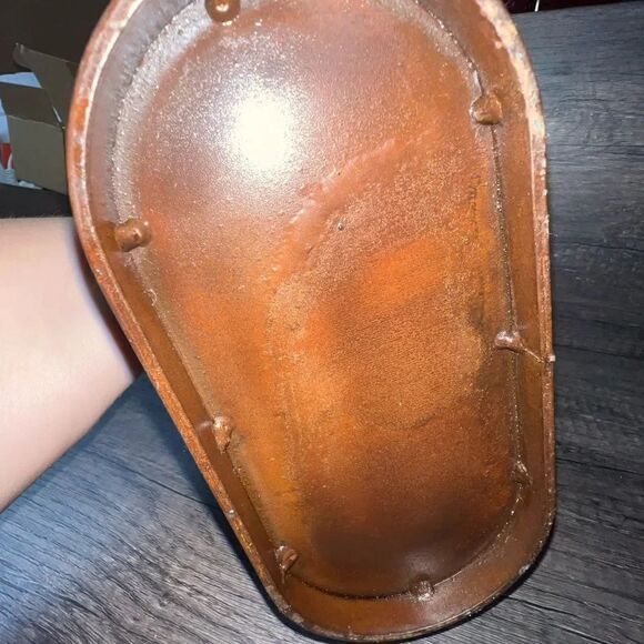 Vintage Kig Indonesia Starburst Glass with Bronze Iron Condiment Stand Carousel - Picture 6 of 7